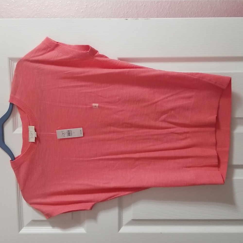 Coral Short Sleeve Pullover Cartigan